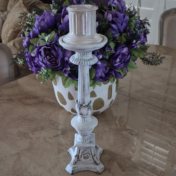 Vintage Cream Candle Holder